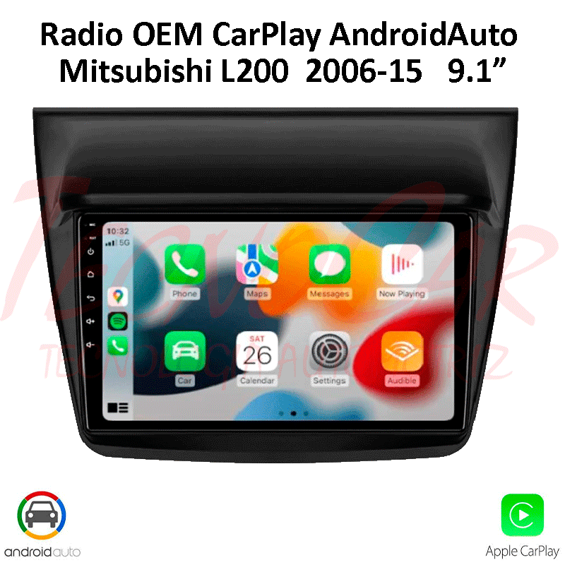 RADIO MITSUBISHI L200  2006-2015 CARPLAY / ANDROID AUTO / 9.1"